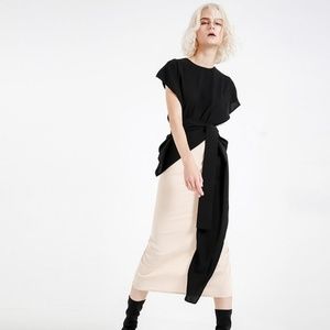 NWT Colorblock Dress in Cream and Black